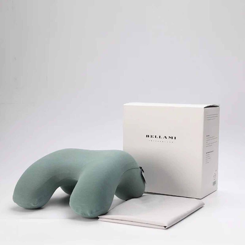 BELLAMI PL Nap Tech Memory Foam Pillow With Cover - Aqua PORTABLE NAP PILLOW-image 1