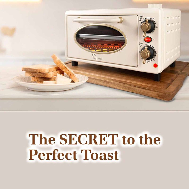 LA GOURMET 10.0l Electric Healthy Steam Toaster Oven - Cream LGELOV420794-image 4