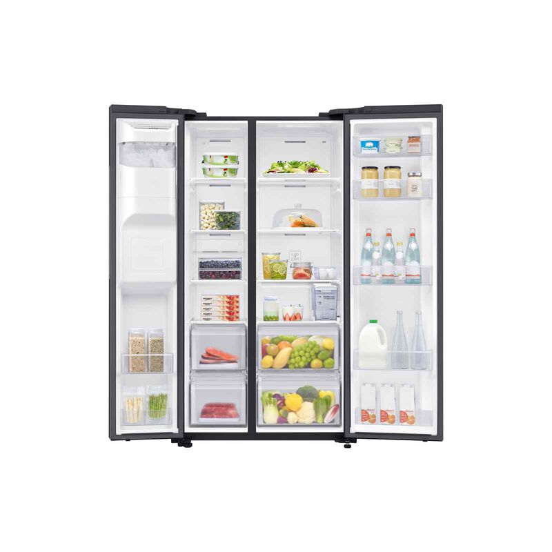 SAMSUNG Side By Side Fridge (617l) - Black Matt RS64R5304B4-image 5