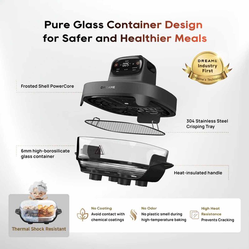 DREAME Pt60 Tasti Air Fryer (2.5l And 4.5l) DM-PT60-GL-image 7