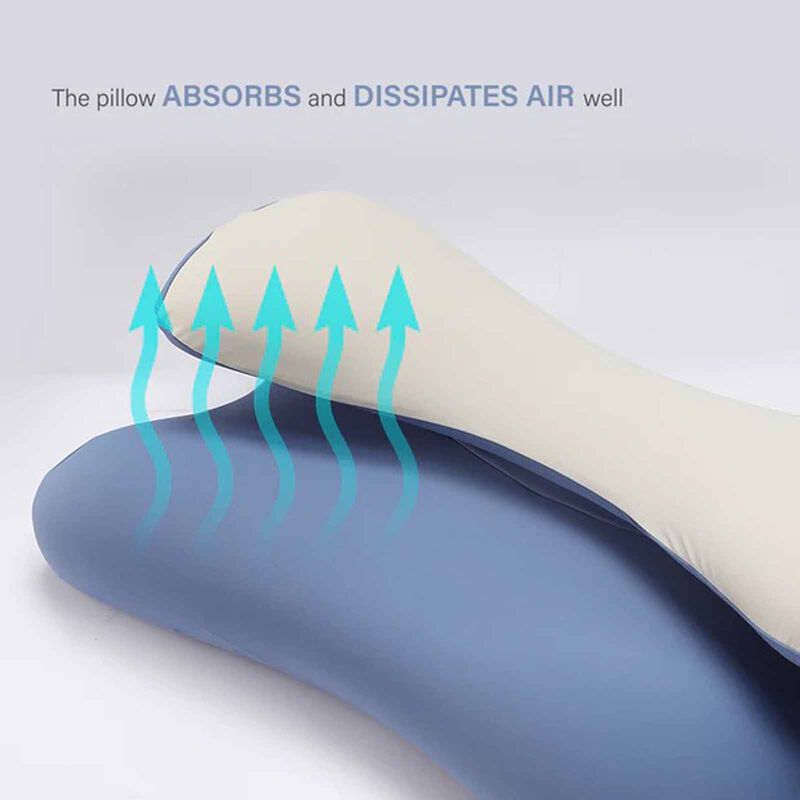 BELLAMI PL Glacier Memory Foam Pillow With Cover - Blue GLACIER-image 2