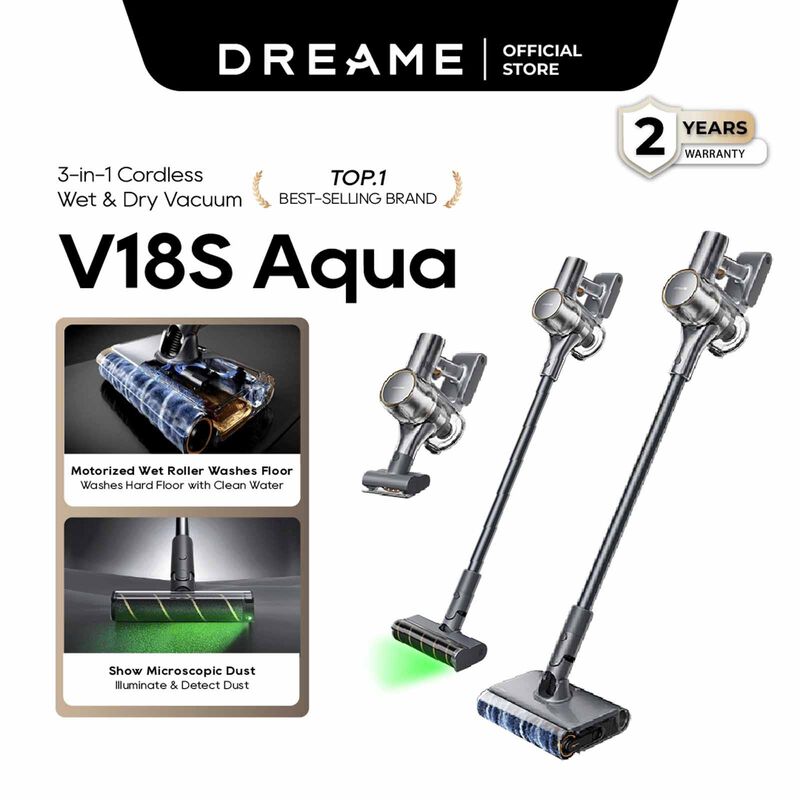 DREAME V18s Aqua Cordless Wet & Dry Vacuum Cleaner DM-V18SAQ-GL-image 1