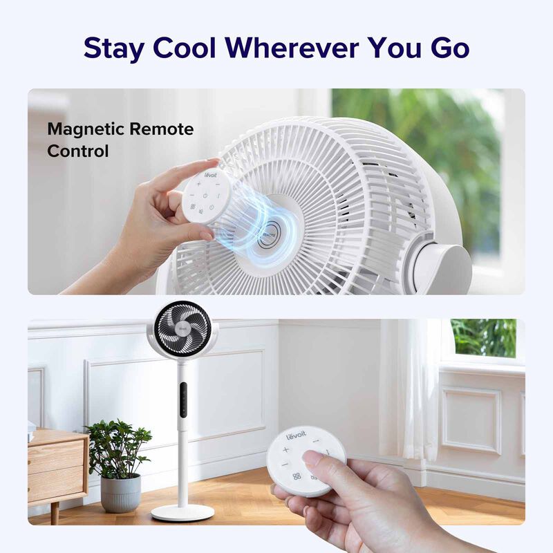 LEVOIT Pedestal Circulation Dc Fan - White LV-R432FAN-UK-image 4