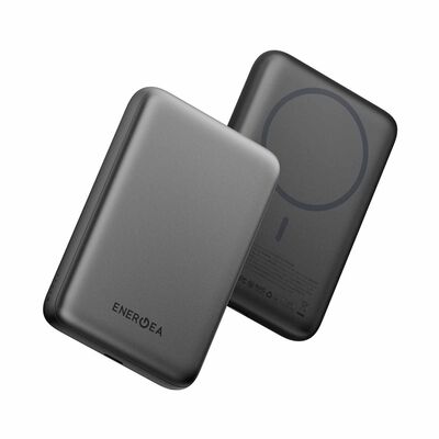 ENERGEA Magpac Loop 10k, 10000mah Magsafe Compatible Powerbank With Usb-c Cable Strap - Gunmetal MP-LOOP10K-GUN-3C