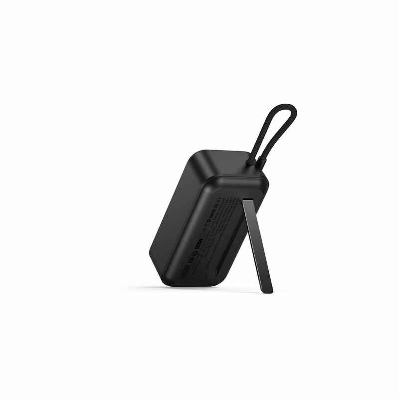 MAZER Pocketmini 5000mah/built-in Cable+apple Watch Charging+stand/pd20w Power Bank - Black M-POCKET5.0W-BK-image 4