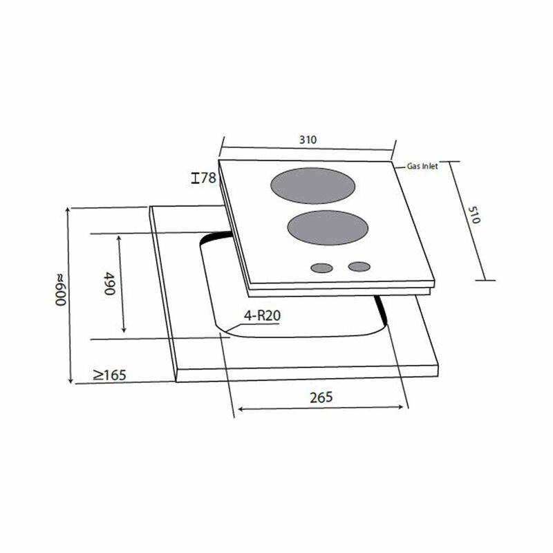 MAYER 30cm 2 Burner Gas Hob - Glass Black (lpg/pub) (exclude Installation) MMGH230HI-image 3
