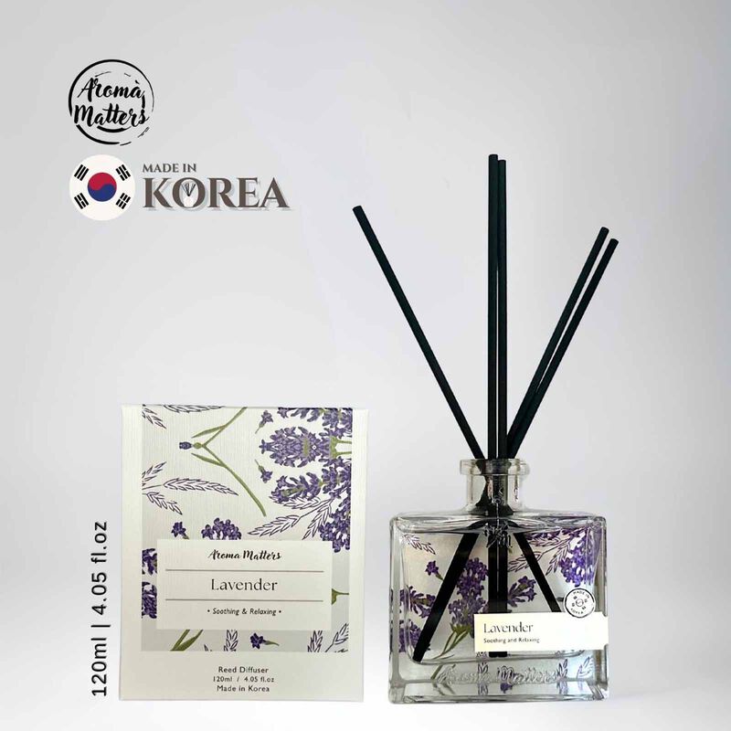 AROMA MATT Lavender Reed Diffuser 4.05 Fl.oz (120ml) BOTTLE120-LAVENDER-image 1