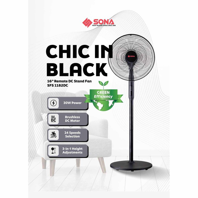 SONA 16 In 3-in-1 Dc Stand Fan With Remote Control SFS1182DC-image 5