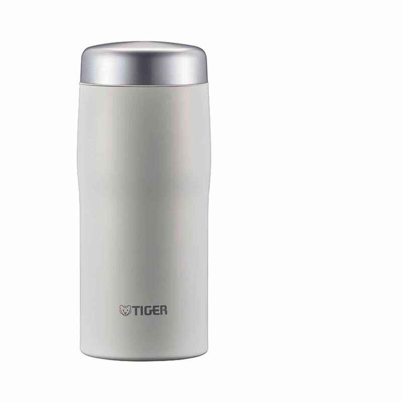 TIGER 240ml Vacuum Insulated Stainless Steel Bottle - Moon White MJF-A024 (WF)-image 1