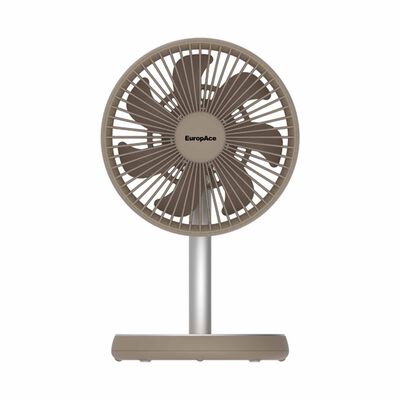 EUROPACE 7 In Rechargeable Dc Fan With Adjustable Height-brown EUF3753DBR