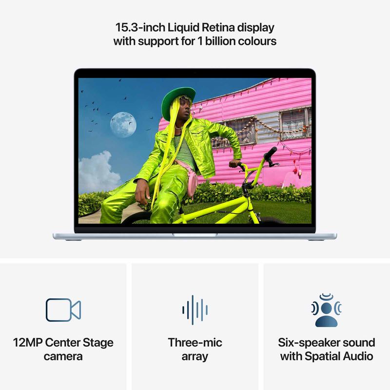 APPLE 15-inch Macbook Air: M5 Chip With 10-core Cpu And 10-core Gpu, 24gb, 1tb Ssd - Sky Blue MDVU4ZP/A-image 9