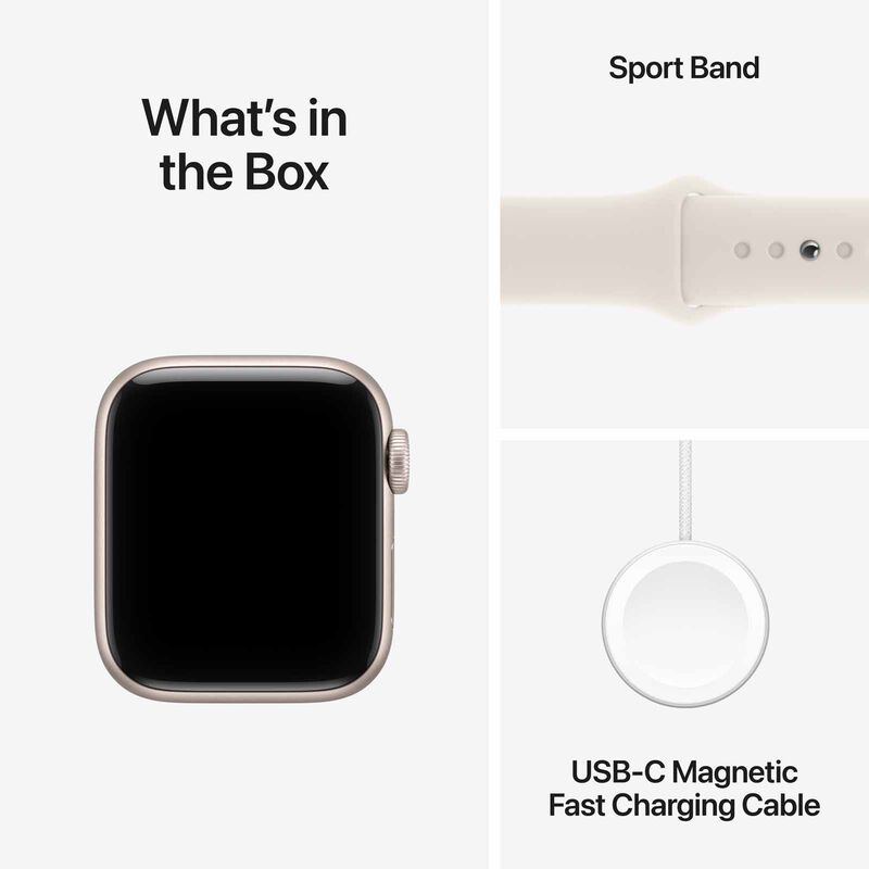 APPLE Watch Se 3 Gps 40mm Starlight Aluminium Case With Starlight Sport Band - M/l MEH54X/A-image 6