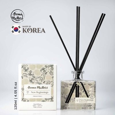AROMA MATT New Beginnings Reed Diffuser 4.05 Fl.oz (120ml) BOTTLE120-NEW BEGINNINGS