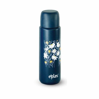 EPLAS 316 Stainless Steel Thermos Flask With Contemporary Prints (550ml) - Midnight Blue EVS-550