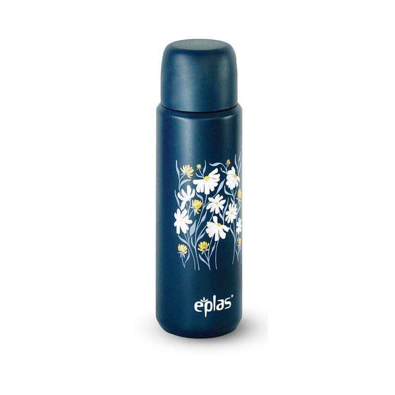 EPLAS 316 Stainless Steel Thermos Flask With Contemporary Prints (550ml) - Midnight Blue EVS-550-image 1