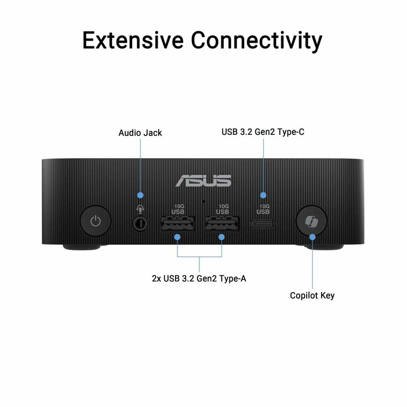 ASUS Mini Pc Amd Ryzen Ai R5 430 16gb 1tb Ssd Win 11 Pro Amd Radeon 820m Graphics Black PN55-S50019NL-image 6