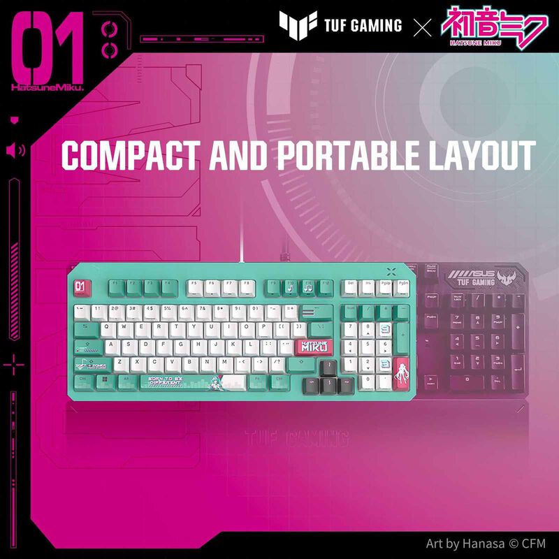ASUS Tuf Gaming K3 Gen Ii Miku Red RA09 TUF GAMING K3 GEN II MIKU/RD/US/PBT-image 6
