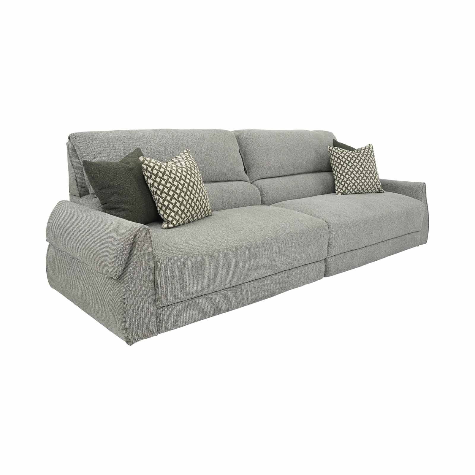 Shop MUZE 3 Seater Sofa (fab) Electric Extendable Grey ELISA in