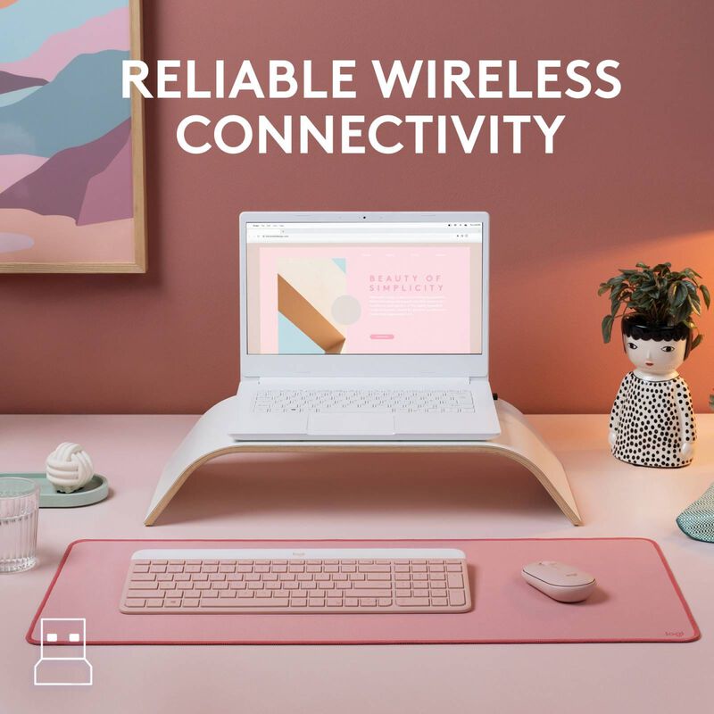 LOGITECH Mk470 Wireless Slim Combo Rose (iy) 920-011326-image 4