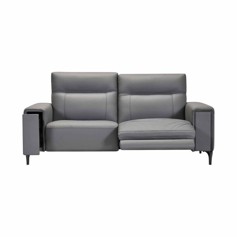 MUZE 3rr-e Seater (fl)w Storage C10 Grey Full Leather Sofa VANNA-image 2