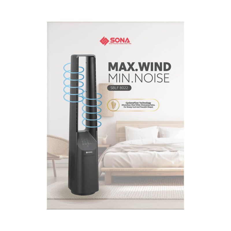 SONA Bladeless Dc Fan -black SBLF8022-image 8