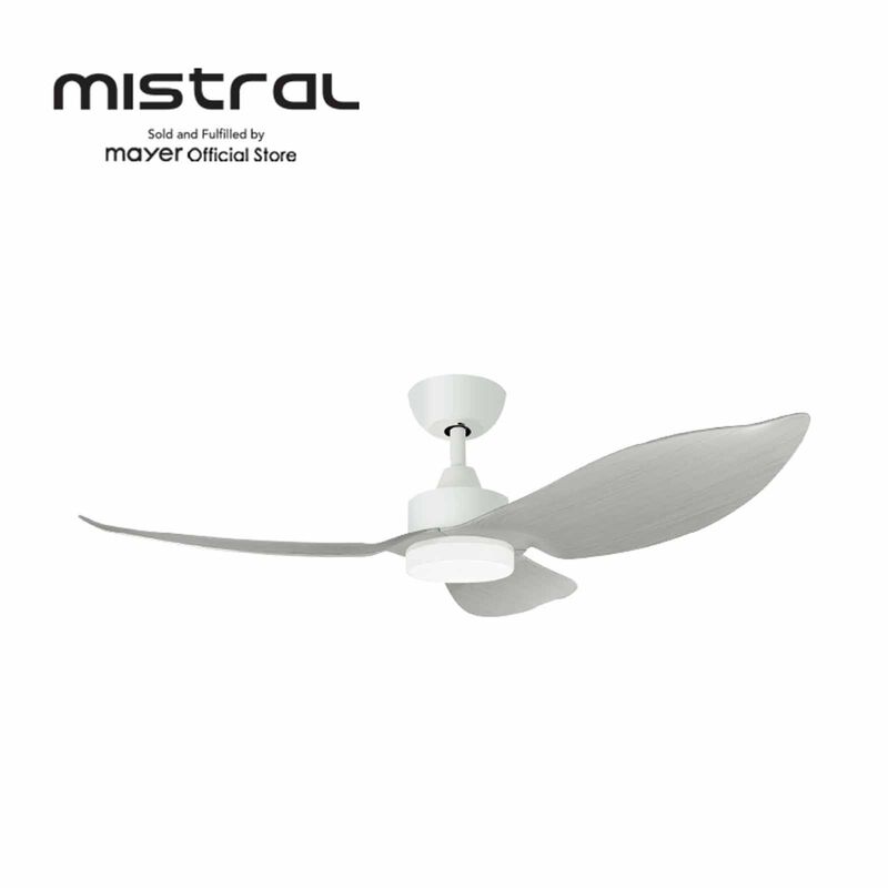 MISTRAL 54 In Ceiling Fan - Wood/white SPACE54-WD/WH-image 1