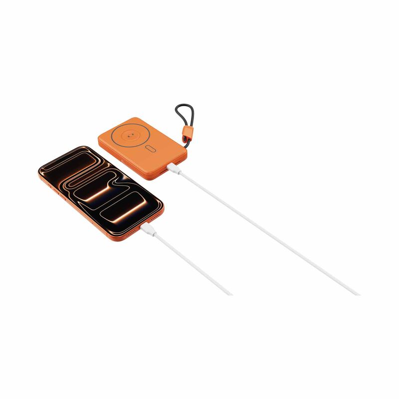 MAZER Maglink 10,000mah Magnetic 15w/apple Watch Charging/usb-c Pd27w Cable Power Bank - Sunset Orange M-MAGLINK19-SO-image 8