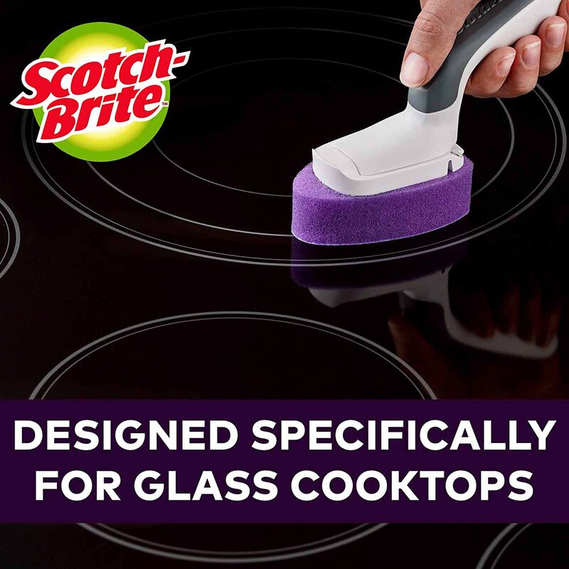 3M SCOTCHB Glass Cooktop Cleaner Wand 1wand With 2 Heads 950-CT-W-image 3