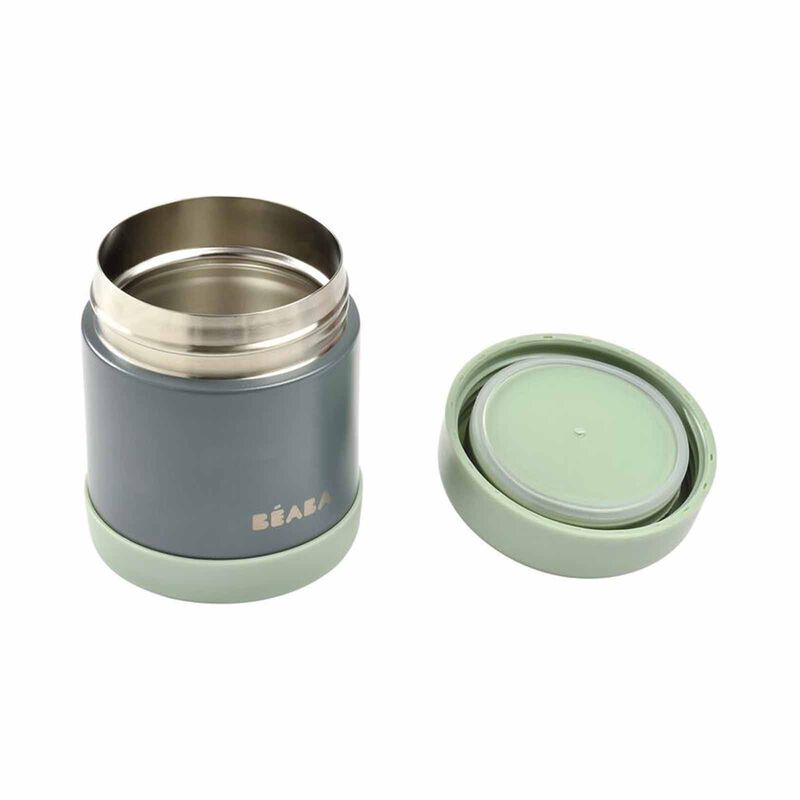 BEABA Food Container 300ml - Mineral Grey/sage Green (online) STAINLESS STEEL-image 4