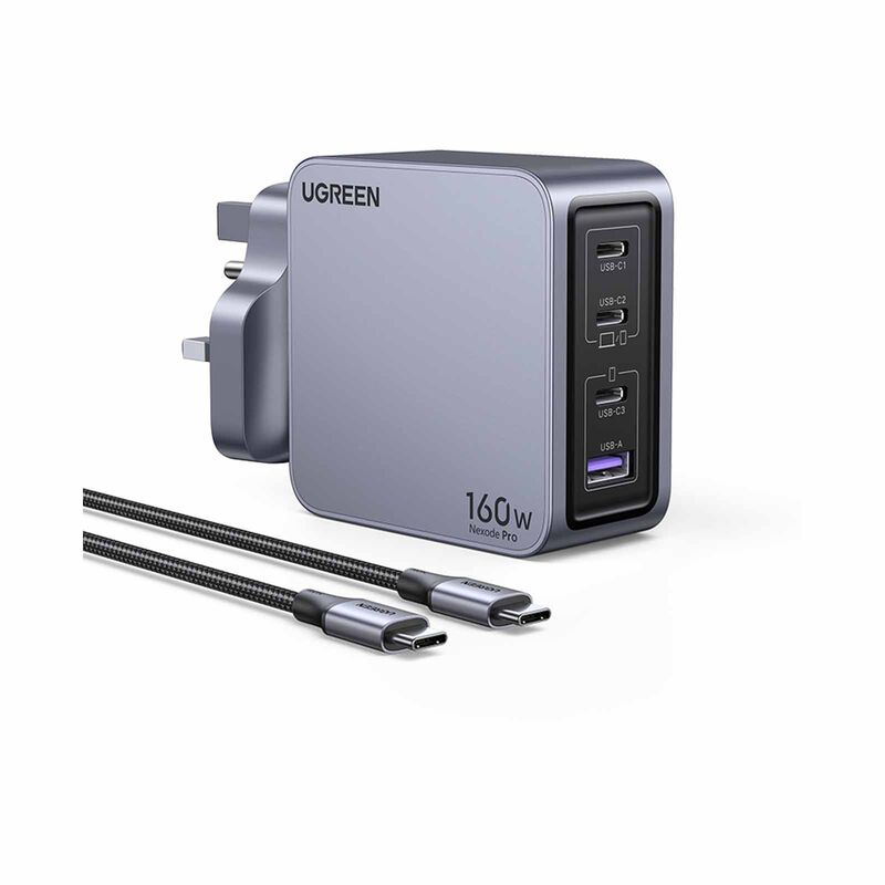 UGREEN Nexode Pro X763 160w Pd Fast Gan Charger (3c1a) With 100w Usb-c To Usb-c Cable 25878-image 2