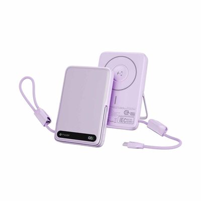 MAZER Maglink 10,000mah Magnetic 15w/apple Watch Charging/usb-c Pd27w Cable Power Bank-lavender M-MAGLINK19-LD