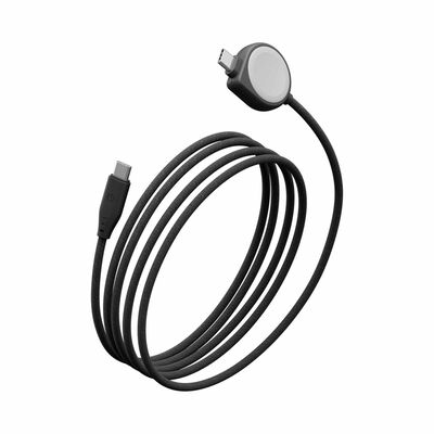 ENERGEA Flow Duo Watch, 2-in-1 C To C + Watch Cable, 480mbps, 60w, 1.5m -black CBL-FLDWATCH-BLK