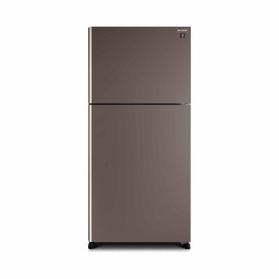 SHARP 2 Door Top Mount Fridge - Matte Brown (607l) SJ-PG60A-BR