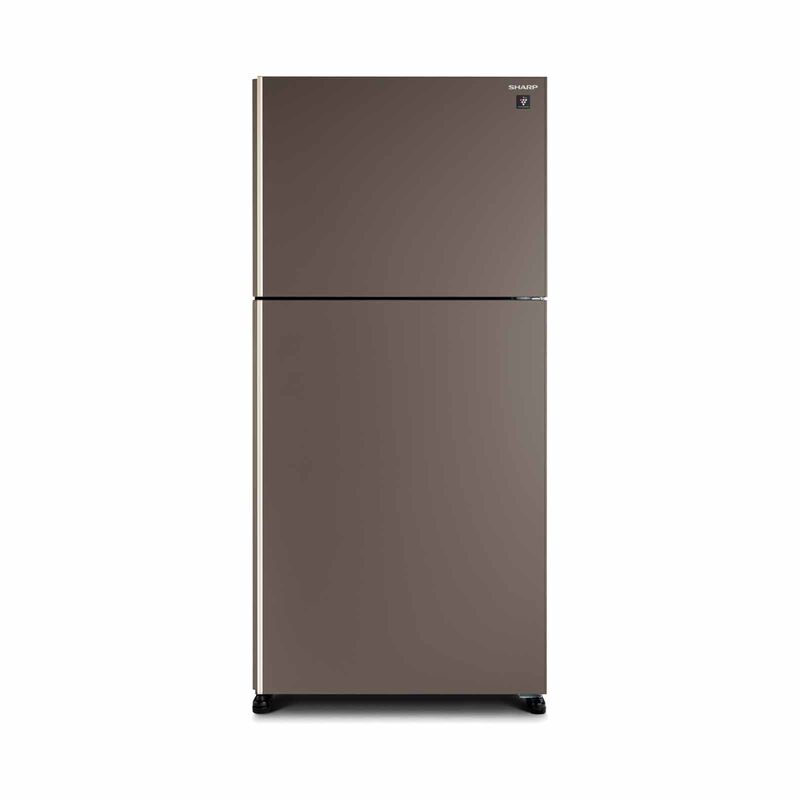 SHARP 2 Door Top Mount Fridge - Matte Brown (607l) SJ-PG60A-BR-image 1