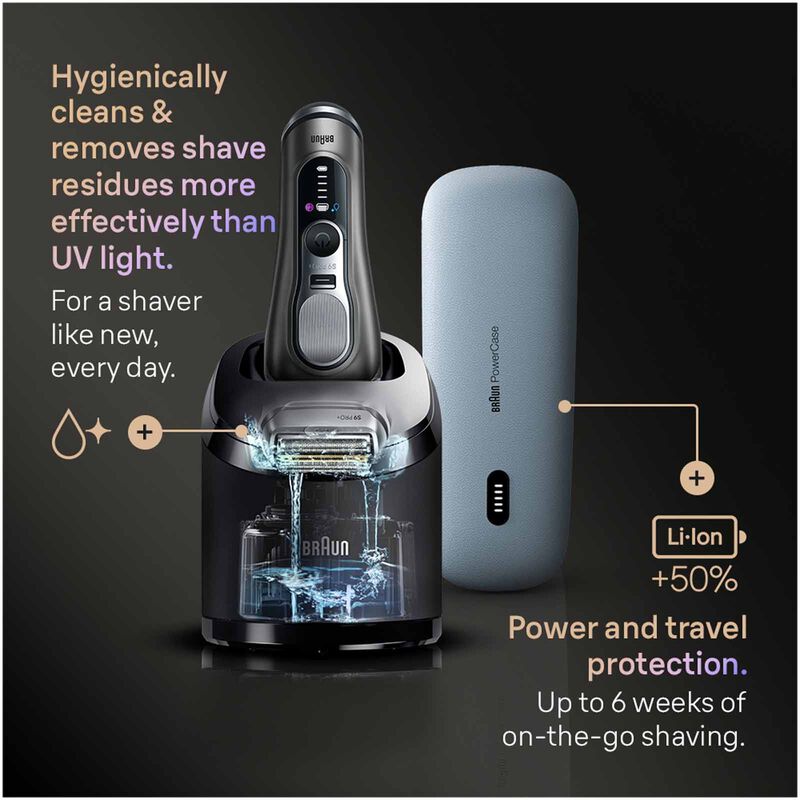BRAUN Series 9 Pro+ With Clean & Charge And Powercase Electric Shaver 9675CC-image 5