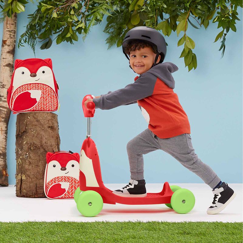 SKIP HOP Zoo Ride On 3 In 1 Scooter - Fox SH184350-image 2