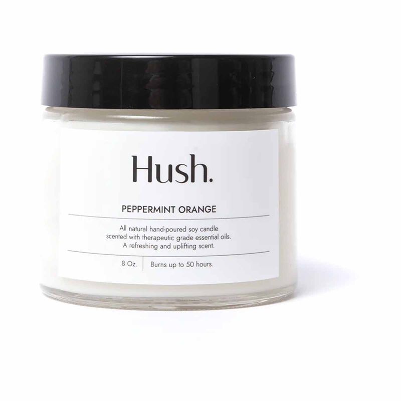 HUSH CANDL Candle - 8oz PEPPERMINT ORANGE-image 1