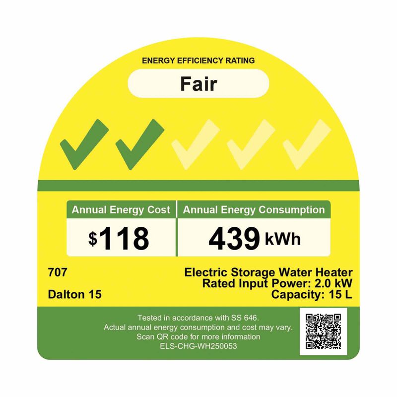 707 15l Storage Water Heater (installation Charges Applies) DALTON 15-image 2