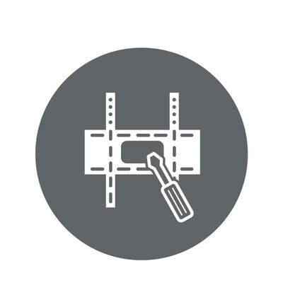 GURU Tv Fixed Bracket Installation - 40" To 65" 40" - 65" WM+FX BKT (B)