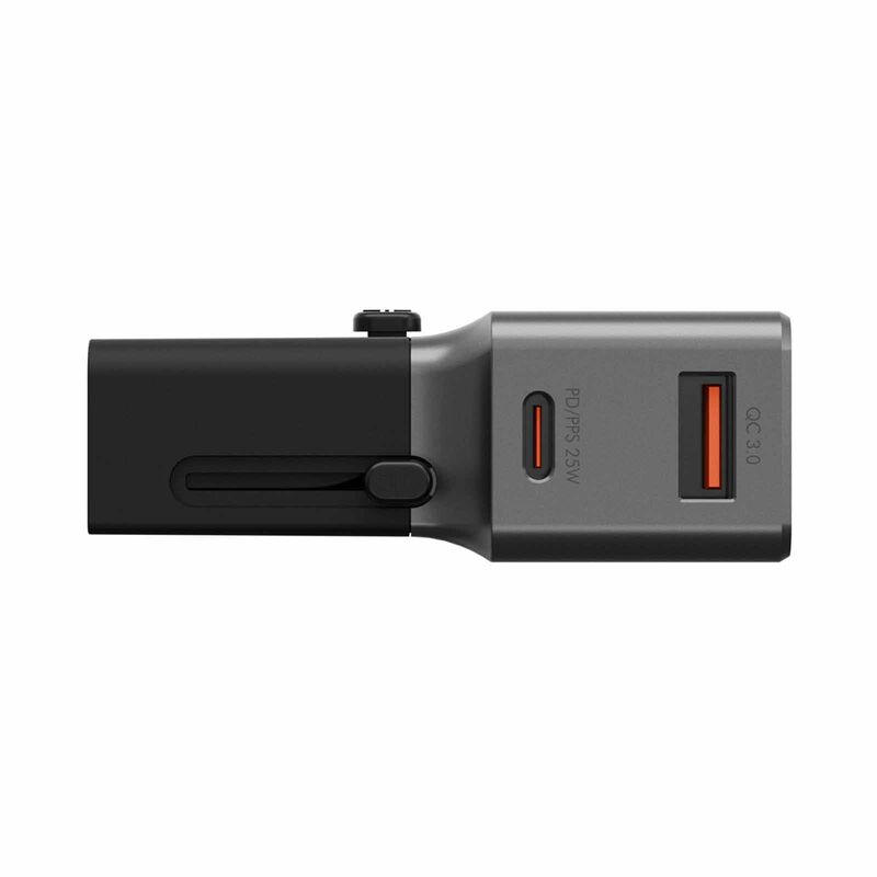 ENERGEA Travelworld Adapter 25, 1a1c 25w - Gunmetal Black TWA25-GUN-image 4