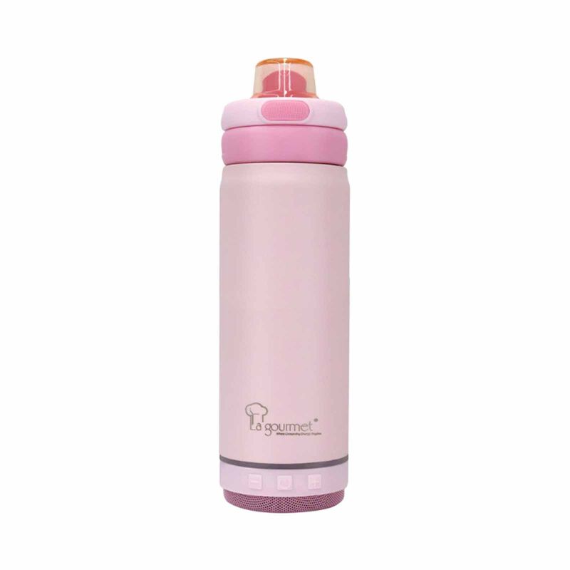 LA GOURMET 500ml Thermal Bottle With Bluetooth Speaker - Pink LGHE434777-image null