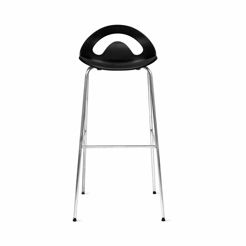 PHOENIX Cocktail High Bar Stool Moon Black47 X 46 X 96 H Cm COCKTAIL-image 1
