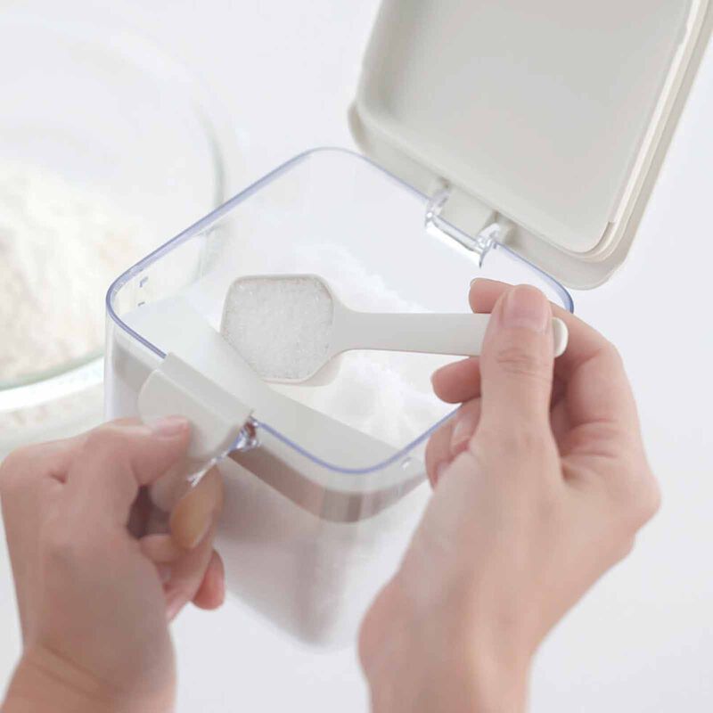 MARNA Good Lock Salt/sugar Container Wide (104x95x155mm) - White K775-W-image 4