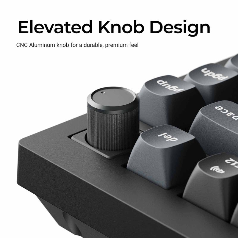 KEYCHRON V1 Ultra 8k 75% 82 Key Black Knob Rgb Hot-swap Silk Pom Banana Switch KYCN-V1U-D4-image 6