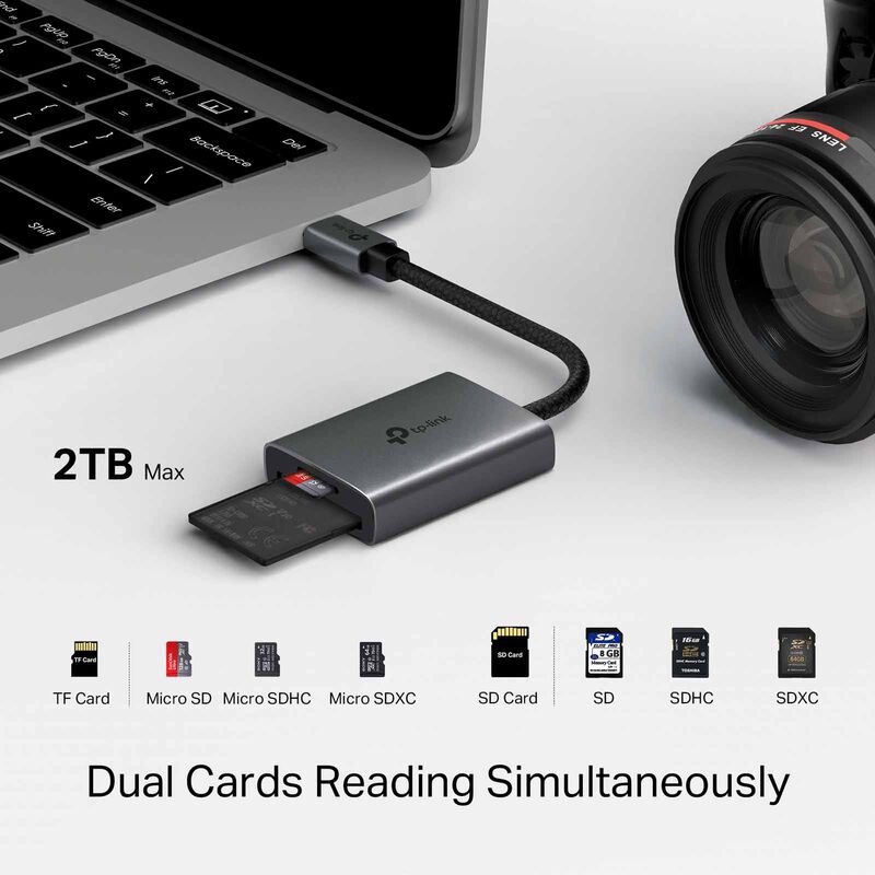 TP LINK Usb 3.0 Type-c To Sd & Microsd 3.0 Card Reader UA430C-image 2