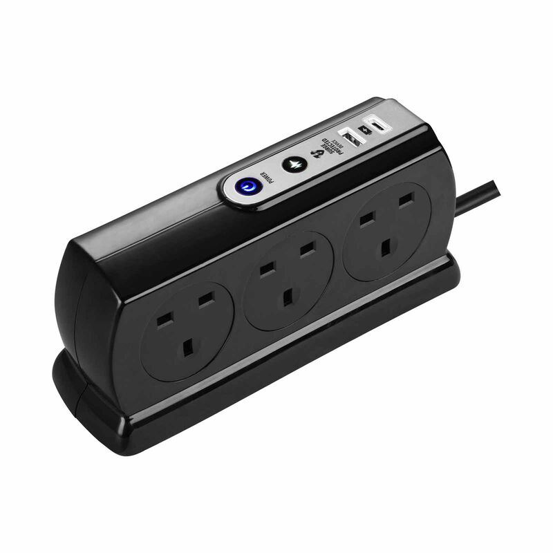 MASTERPLUG 6 Socket 2m Surge+switched Extension W Usb A+c SRGDSUAC2062PB-image 9