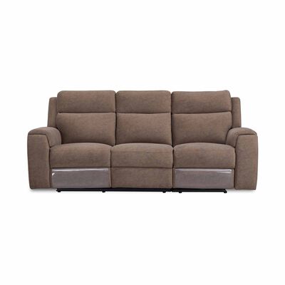 GERBRSI 3rr Seater (fab) Cat A Brown Fabric Sofa ENID