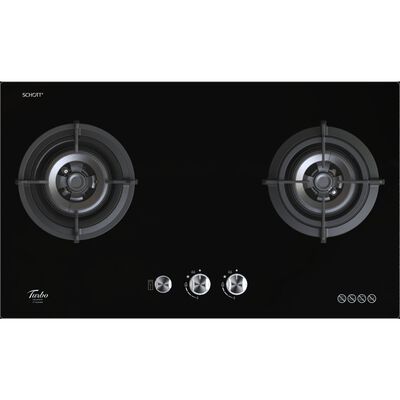 TURBO Built-in 2 Burners Glass Hob (76cm) (exclude Installation) T762GV-BK
