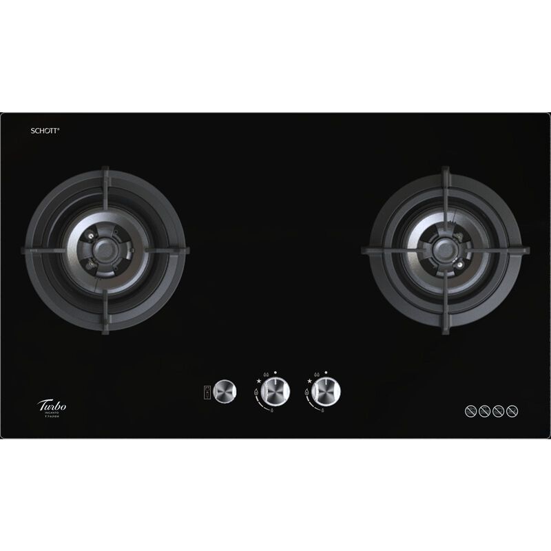 TURBO Built-in 2 Burners Glass Hob (76cm) (exclude Installation) T762GV-BK-image null
