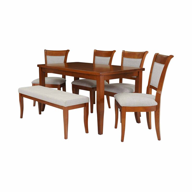 6 Piece Dining Set (silver) NEW KAMIYAH-image 2